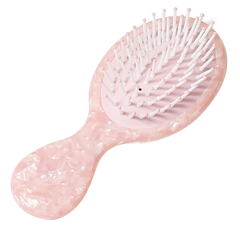 Гребен за коса с въздушна подложка, компактен унисекс дизайн, геометрична форма, ацетатен лист, щампована технология, аксесоар за глава