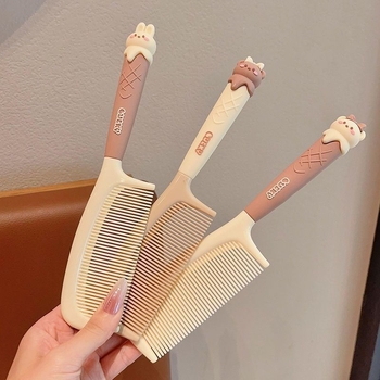 Гребен за коса за деца с дизайн на мечка — антистатичен, безопасен за косата, преносим, пластмасов, марка Jiajiyu