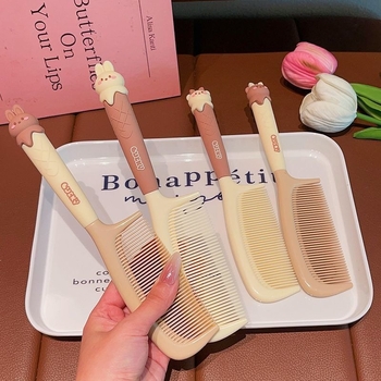 Гребен за коса за деца с дизайн на мечка — антистатичен, безопасен за косата, преносим, пластмасов, марка Jiajiyu
