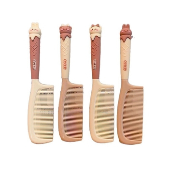 Гребен за коса за деца с дизайн на мечка — антистатичен, безопасен за косата, преносим, пластмасов, марка Jiajiyu