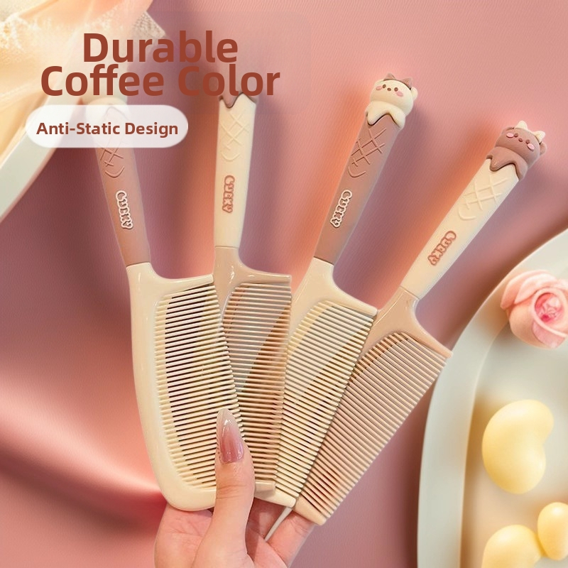 Гребен за коса за деца с дизайн на мечка — антистатичен, безопасен за косата, преносим, пластмасов, марка Jiajiyu