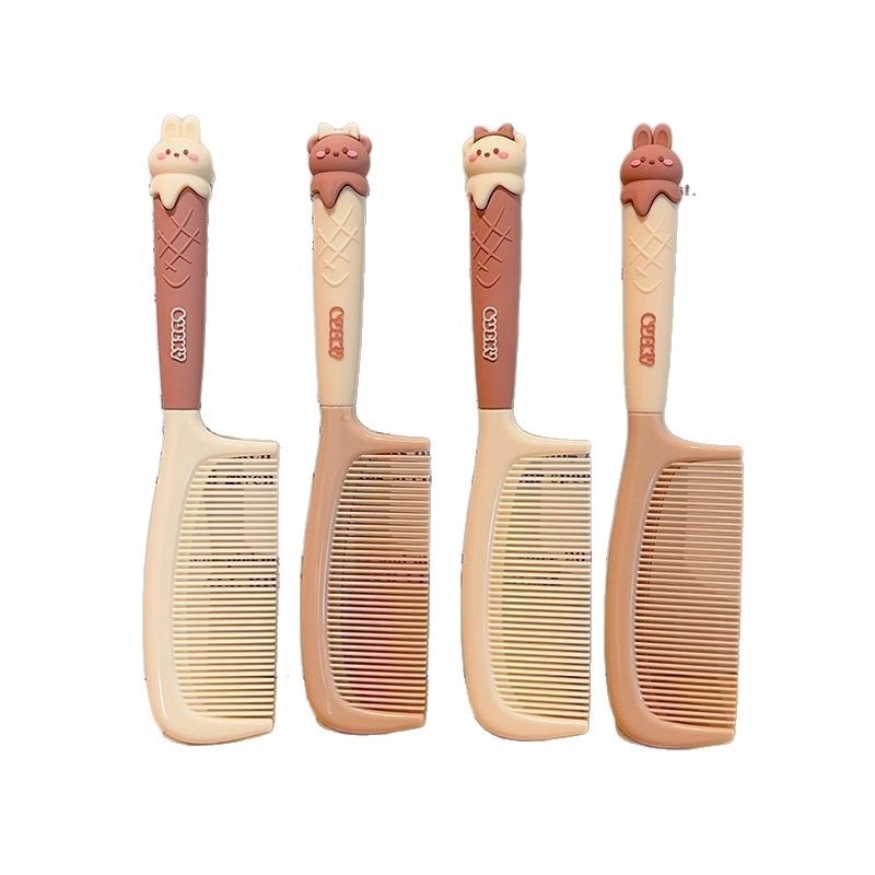 Гребен за коса за деца с дизайн на мечка — антистатичен, безопасен за косата, преносим, пластмасов, марка Jiajiyu