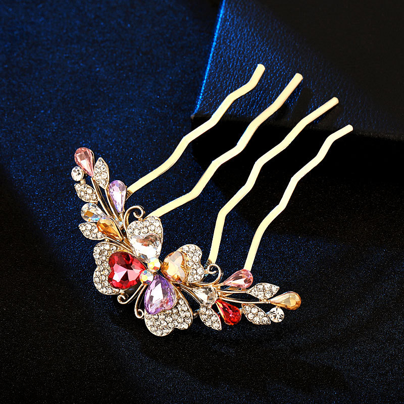 Корейски стил сплавен лък за глава с електроплатиран четиризъбен клип за коса