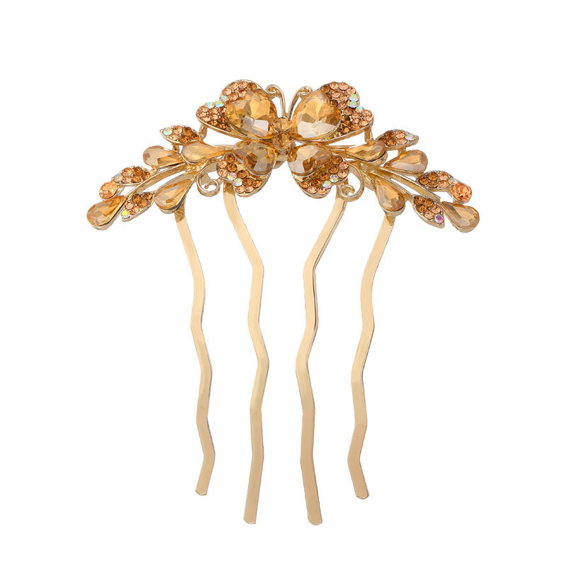 Корейски стил сплавен лък за глава с електроплатиран четиризъбен клип за коса