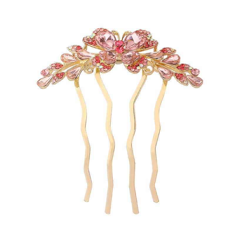 Корейски стил сплавен лък за глава с електроплатиран четиризъбен клип за коса