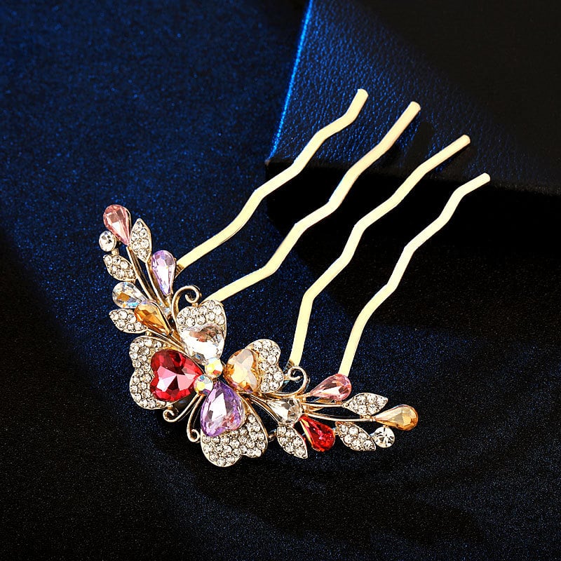 Корейски стил сплавен лък за глава с електроплатиран четиризъбен клип за коса