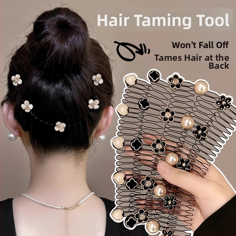 Корейски стил аксесоар за коса с камелия, метал, ръчна изработка, за възрастни и деца