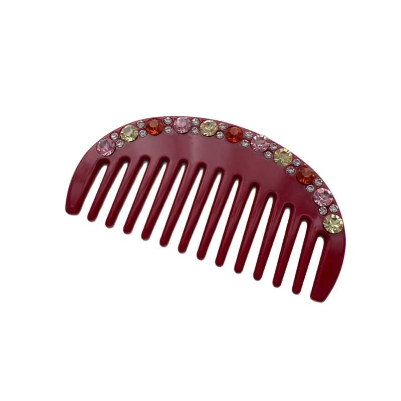 Гребен за коса от ацетатен лист, корейски стил, геометрична форма, щампована обработка, индивидуално пакетиране