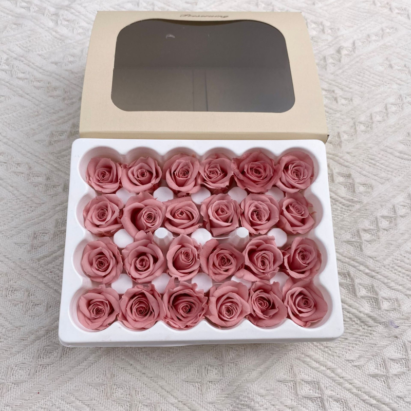 Mini saglabātas rozes galviņa • Materiāls: saglabāti ziedi • Veids: Roze • Zīmols: Youfeng Flowers • IP apstiprināts: Jā
