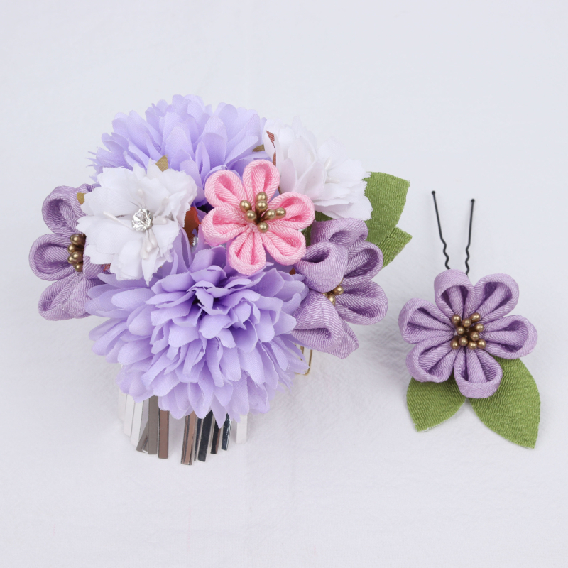 Аксесоар за коса – ръчно изработено, полиестер, етнически стил, комплект от две части, подходящ за сватби и завършване