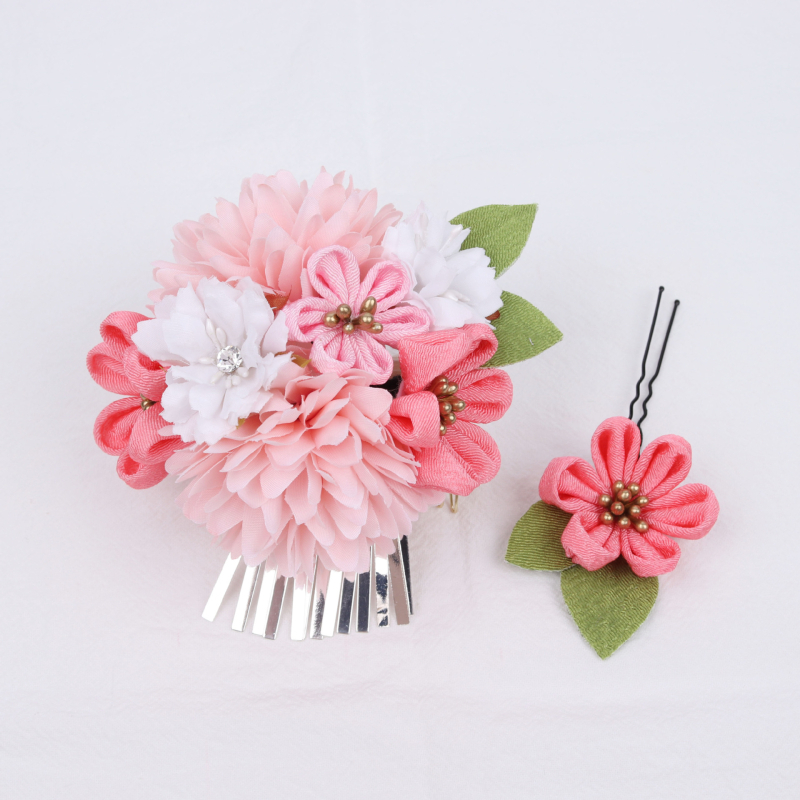 Аксесоар за коса – ръчно изработено, полиестер, етнически стил, комплект от две части, подходящ за сватби и завършване