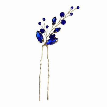 Комплект за глава: кристален гребен за коса с цветя и шпилка за коса, японско-корейски стил, ръчна изработка