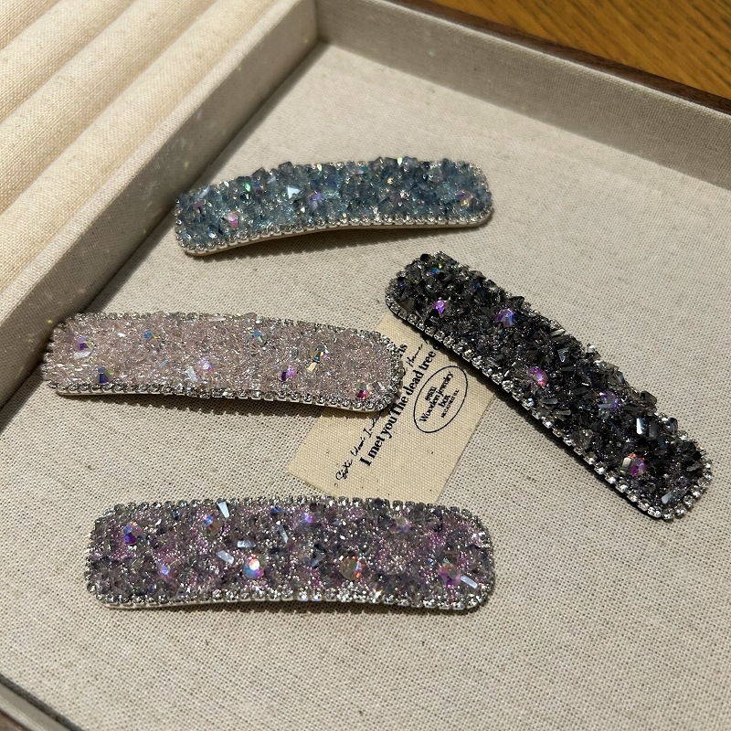 BB kopča za kosu s rhinestones ugraviranom umetkom — kvadratnog oblika, korejski stil, za žene