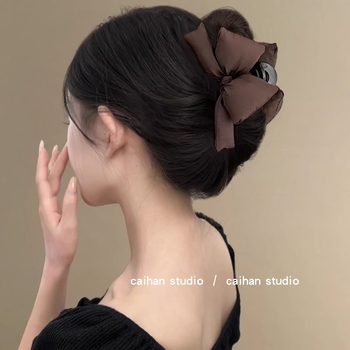 3D napunjena mašna za kosu – ručno izrađena, gripper, korejski stil, shark klip za stražnji dio glave