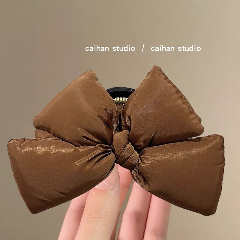 3D napunjena mašna za kosu – ručno izrađena, gripper, korejski stil, shark klip za stražnji dio glave