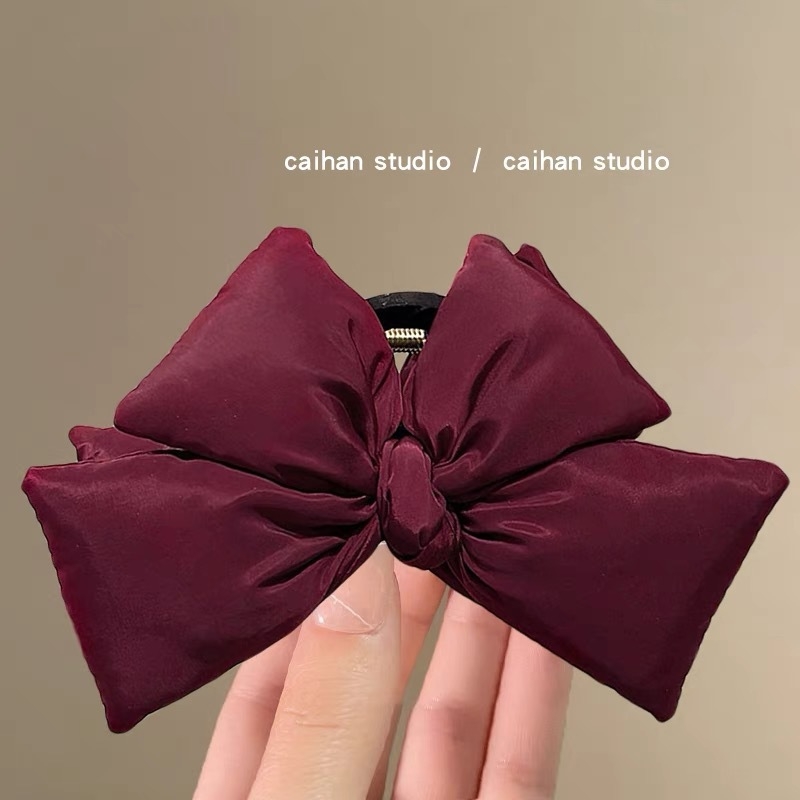 3D napunjena mašna za kosu – ručno izrađena, gripper, korejski stil, shark klip za stražnji dio glave