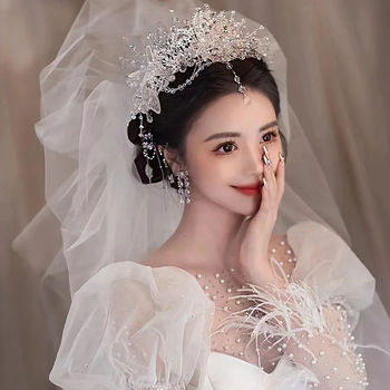 Nevjesta kruna s kristalima za glavu, japanski i korejski stil, za djecu, zima 2022