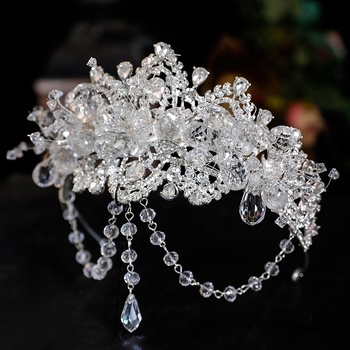 Nevjesta kruna s kristalima za glavu, japanski i korejski stil, za djecu, zima 2022