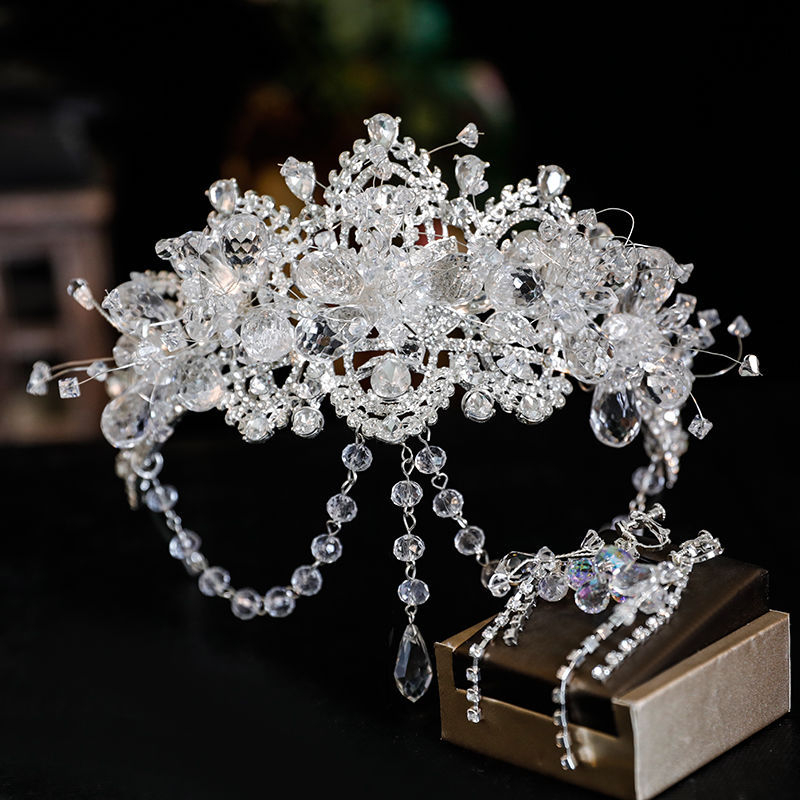 Nevjesta kruna s kristalima za glavu, japanski i korejski stil, za djecu, zima 2022