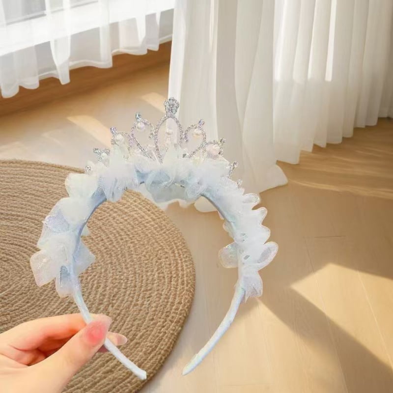 YUSE Kézzel készített hercegnői korona hajpánt gyerekeknek – vegyes anyagok, édes és friss stílus