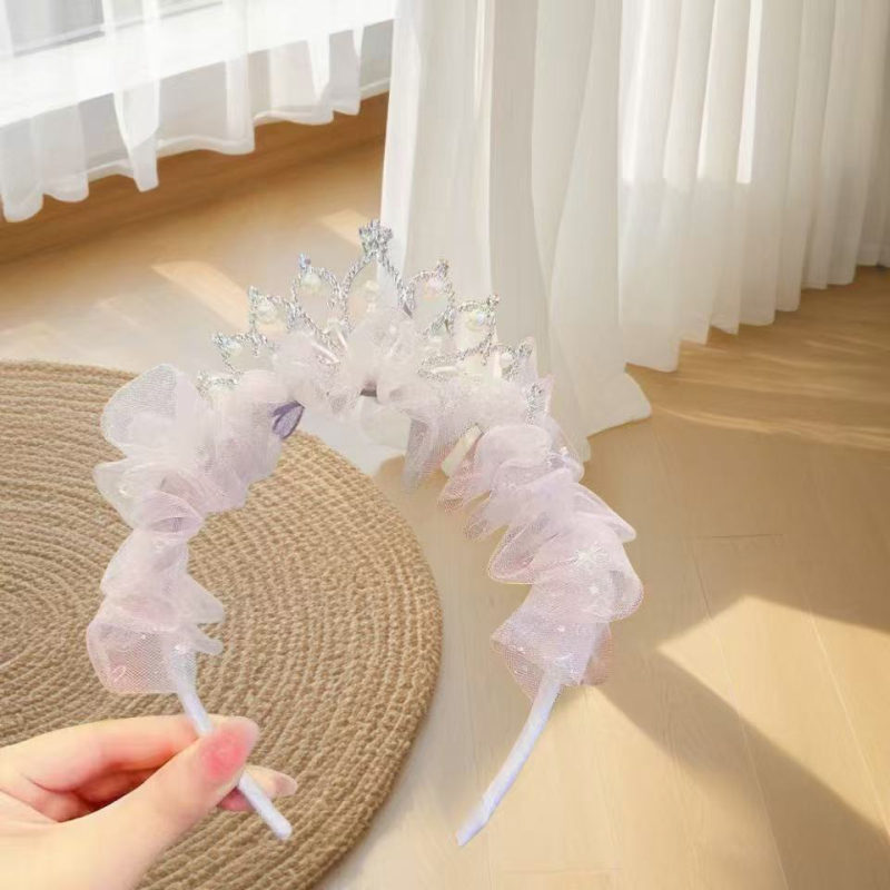 YUSE Kézzel készített hercegnői korona hajpánt gyerekeknek – vegyes anyagok, édes és friss stílus