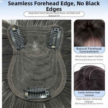 Sievietes parūka ar qi bangs stilā, karikatūras stilā, ar augstu kroni, karstumizturīgi sintētiski mati, mehāniska konstrukcija, nav krāsojama