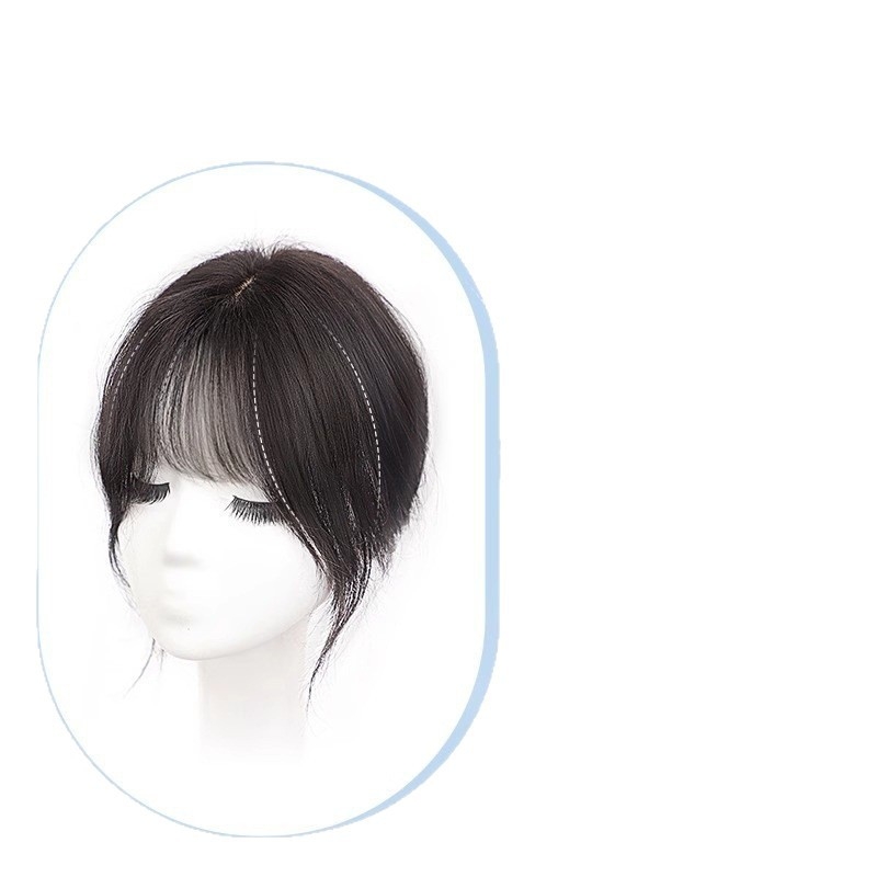 Sievietes parūka ar qi bangs stilā, karikatūras stilā, ar augstu kroni, karstumizturīgi sintētiski mati, mehāniska konstrukcija, nav krāsojama