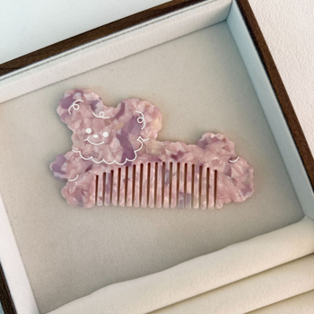 Acetāta ķemme, karikatūru stilā, unisex, dzīvnieka forma, pulēta apdare, zīmols Fufuji