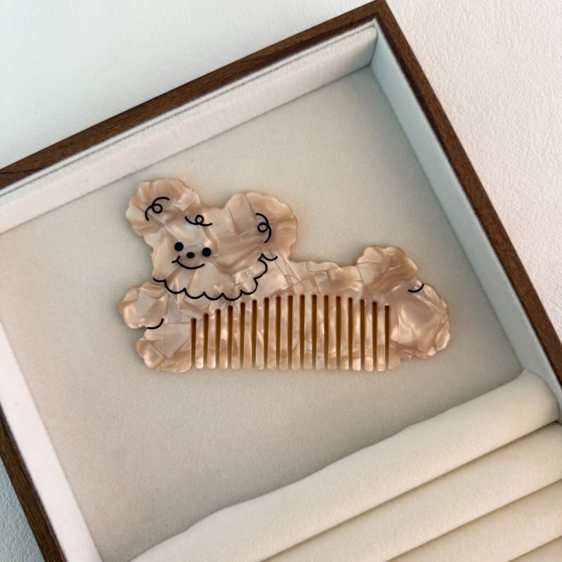 Acetāta ķemme, karikatūru stilā, unisex, dzīvnieka forma, pulēta apdare, zīmols Fufuji