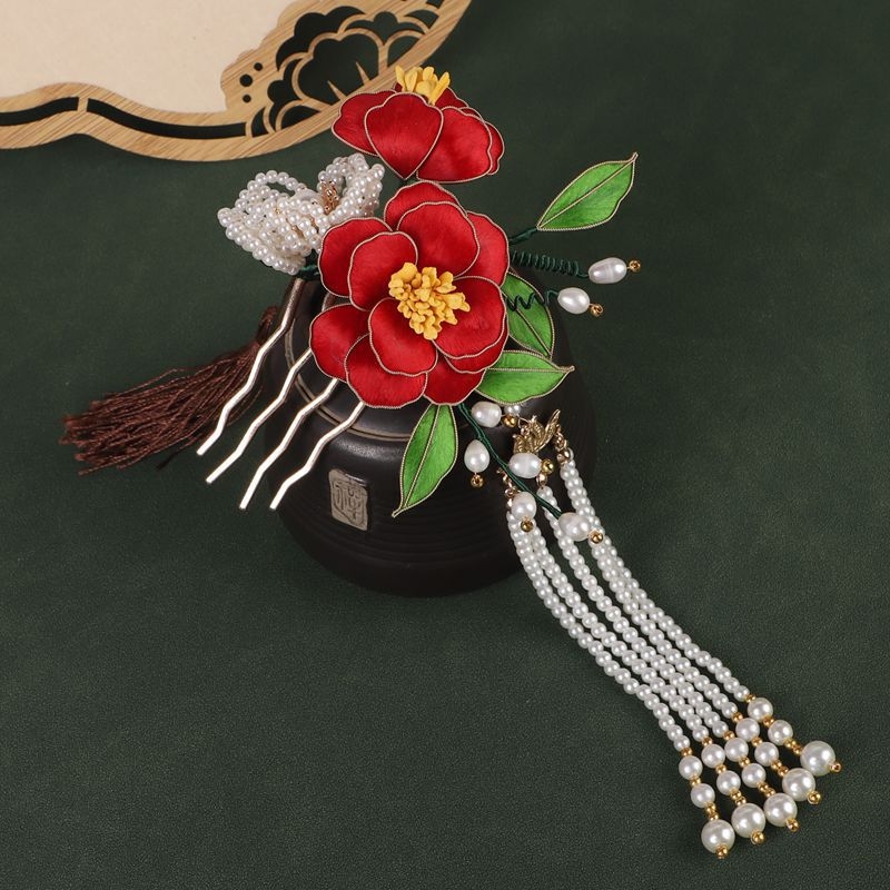 Accesoriu pentru păr din mătase, stil Vintage, Guangdong, vară 2023