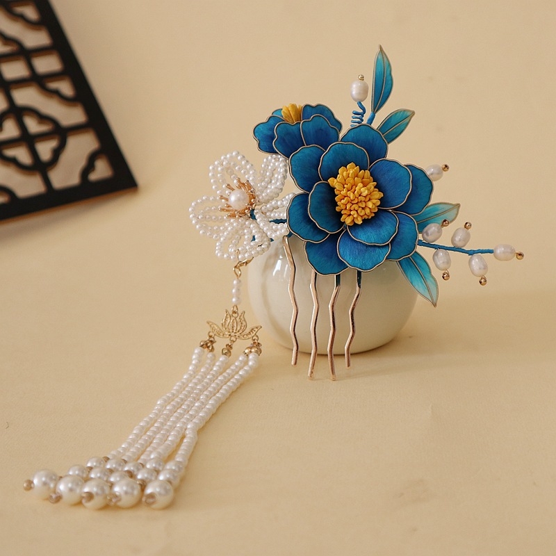 Accesoriu pentru păr din mătase, stil Vintage, Guangdong, vară 2023