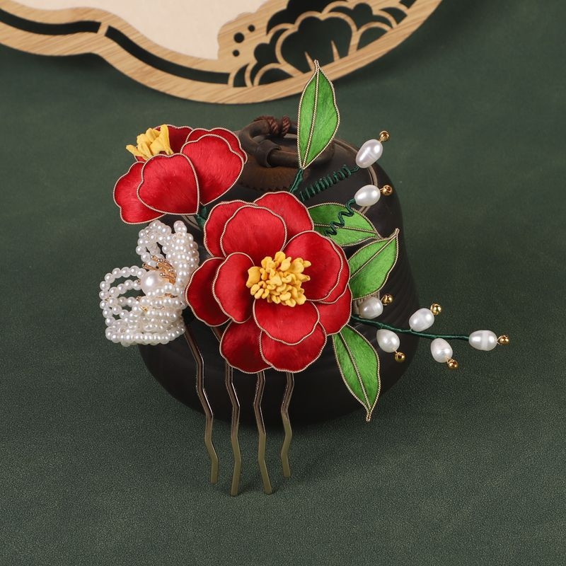 Accesoriu pentru păr din mătase, stil Vintage, Guangdong, vară 2023