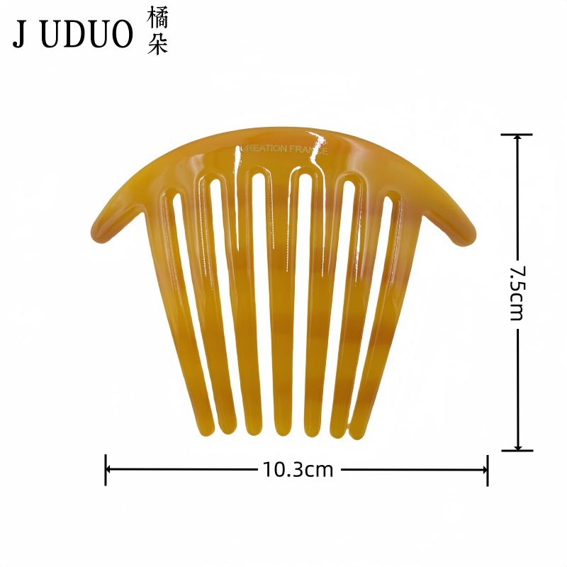 Matu ķemme U formā, rokdarbs, vienkāršs stils, etiķskābes materiāls, Ziemā 2023