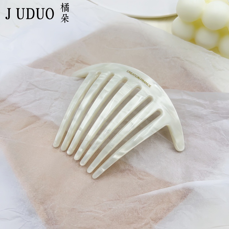 Matu ķemme U formā, rokdarbs, vienkāršs stils, etiķskābes materiāls, Ziemā 2023