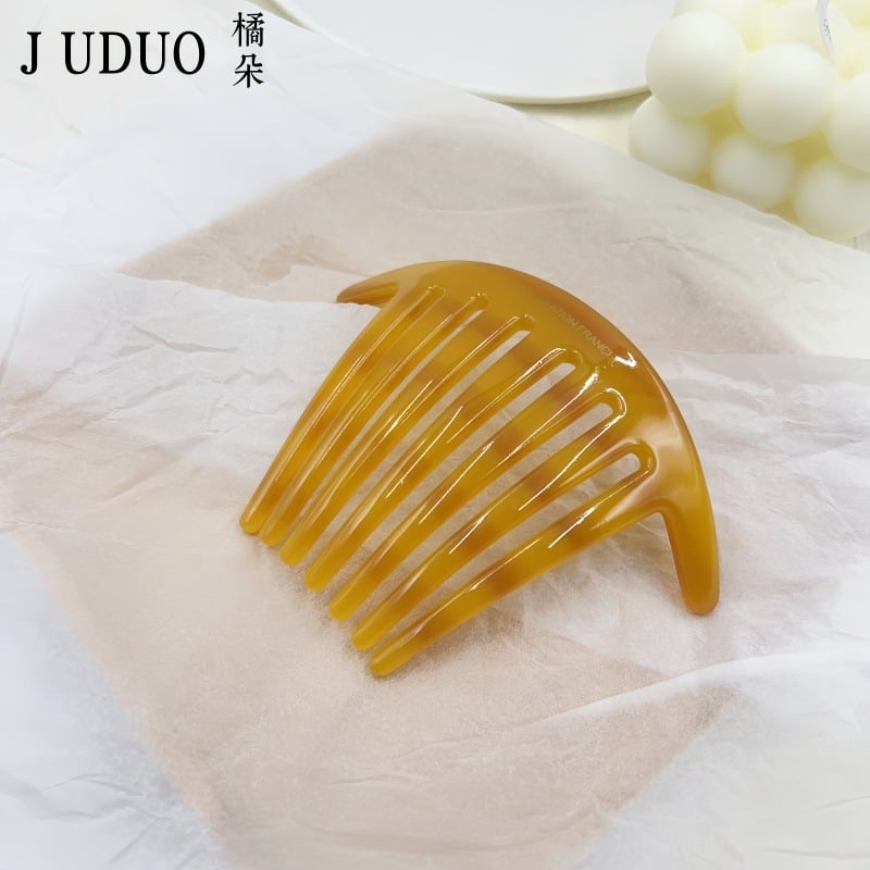 Matu ķemme U formā, rokdarbs, vienkāršs stils, etiķskābes materiāls, Ziemā 2023