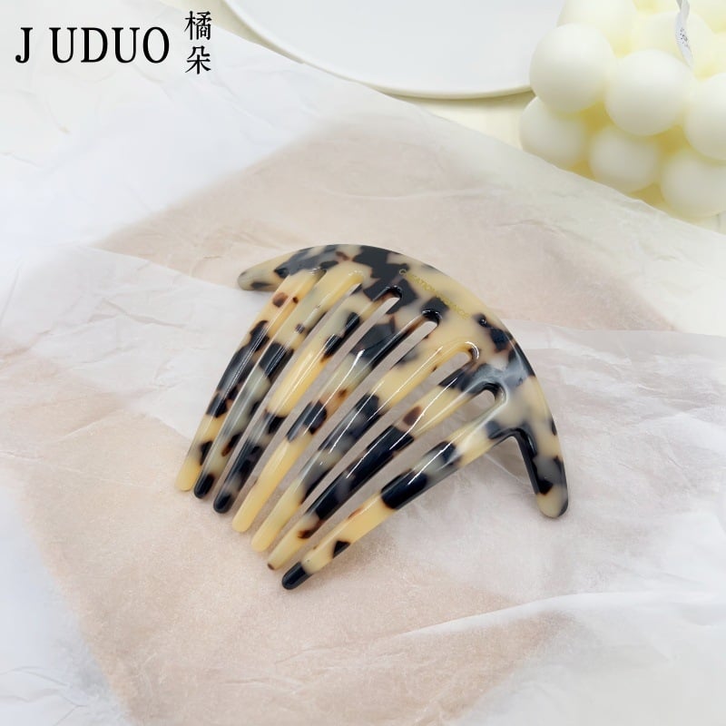 Matu ķemme U formā, rokdarbs, vienkāršs stils, etiķskābes materiāls, Ziemā 2023