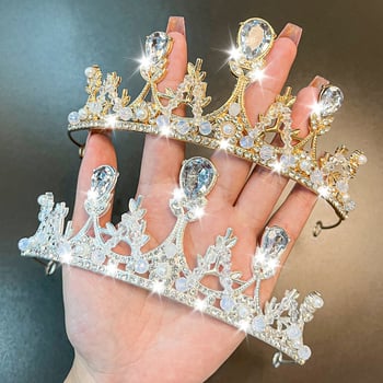 Gyerekeknek szánt koronás fejpánt – hercegnői stílus, ötvözet, elektroplátolás, kristályok, nyitó ceremóniára