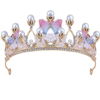 Gyerekeknek szánt koronás fejpánt – hercegnői stílus, ötvözet, elektroplátolás, kristályok, nyitó ceremóniára