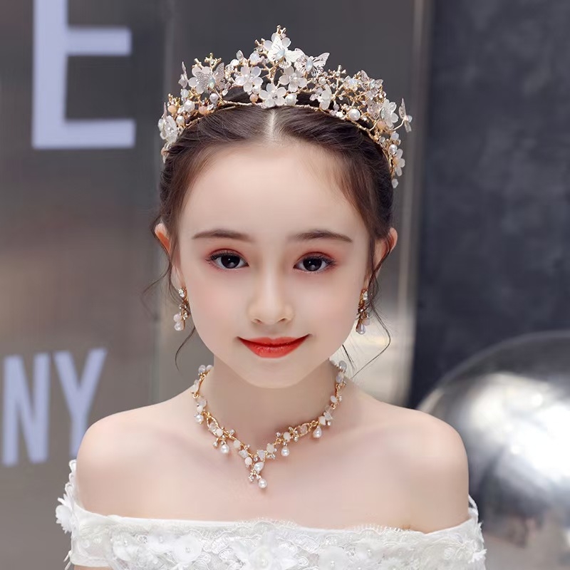 Gyerekeknek szánt koronás fejpánt – hercegnői stílus, ötvözet, elektroplátolás, kristályok, nyitó ceremóniára