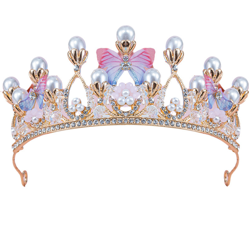 Gyerekeknek szánt koronás fejpánt – hercegnői stílus, ötvözet, elektroplátolás, kristályok, nyitó ceremóniára