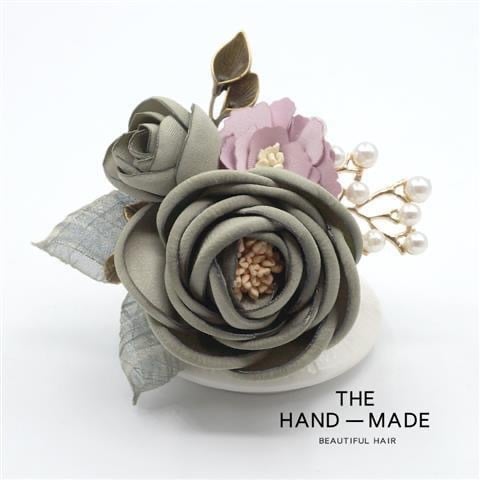 Καρφί ρούχων με υφασμάτινο λουλούδι – για φουλάρι, πουλόβερ και παλτό, χειροποίητο διακοσμητικό