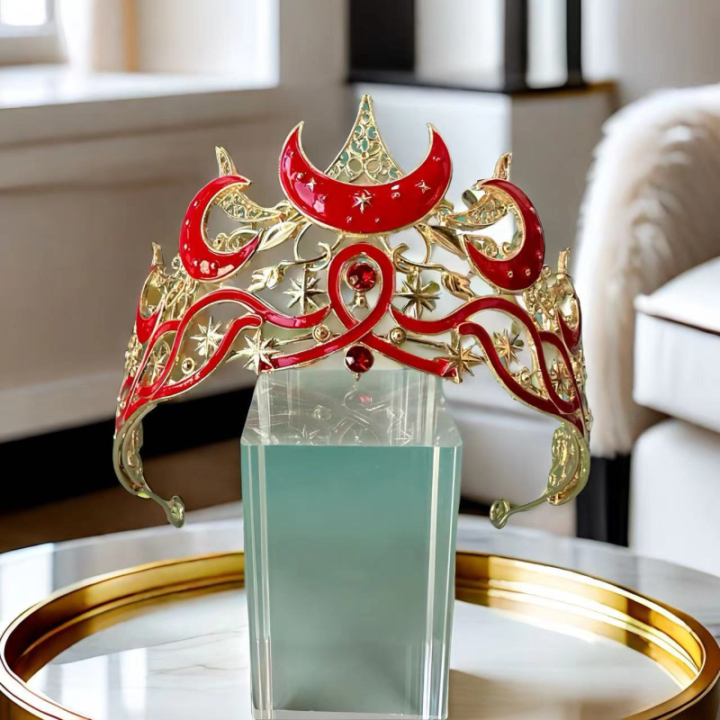 Krona za glavu s dijamantnom ukrasom, unisex, metalna konstrukcija, prirodni stil, Brightest Star