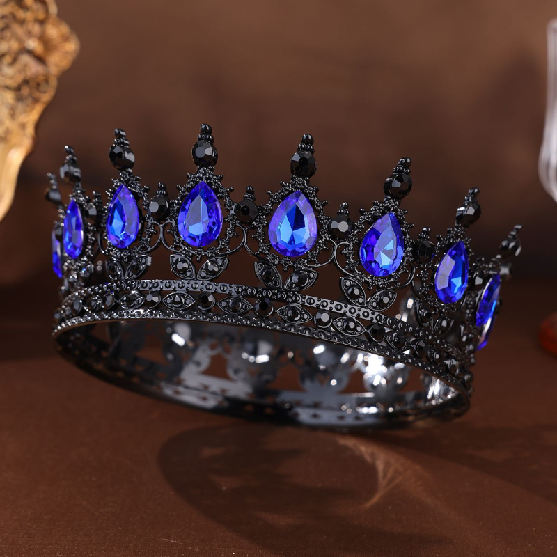 Coroană pentru cap, aliaj, cristale albe, unisex, Tuan Ming