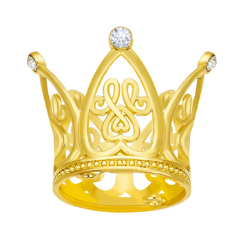 Ibaolai koronát formázó ötvözet fejfedő szív motívummal, fehér kristályokkal, rajzfilm gyerek-stílus, elektroplattálás