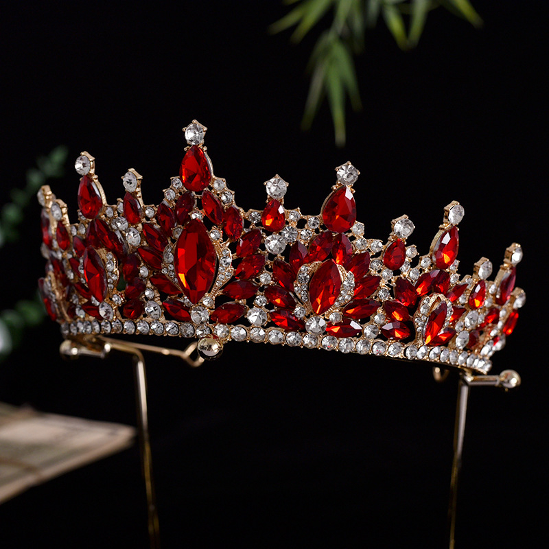 Tiara od legure, jednostavan ženski stil, bijeli kristal, elektroplatiranje, model Hg125+hg41+hg60+hg81