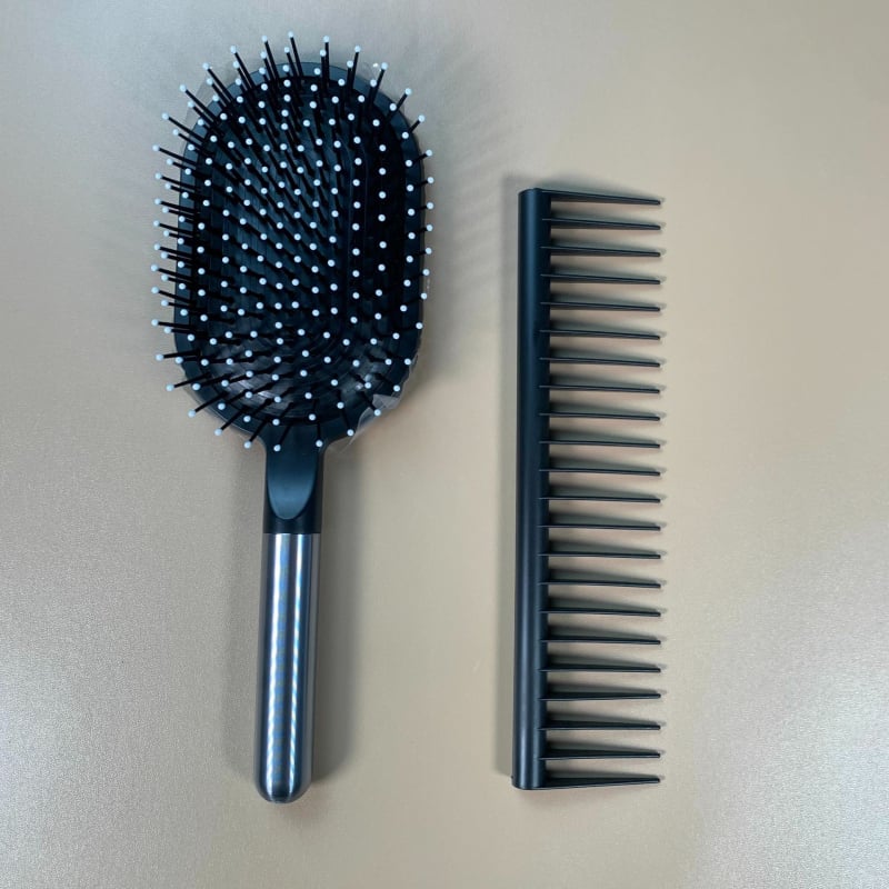 Гребен за коса с въздушна възглавница, антистатичен, масажен, пластмасов, комплект от два гребена