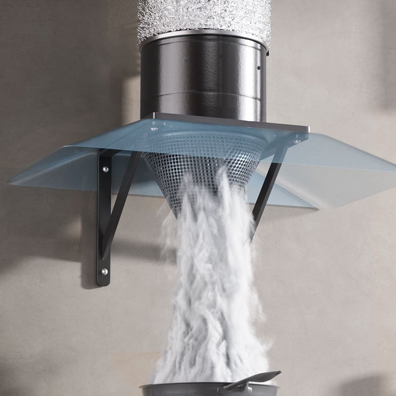 Virtuvės ištraukiamasis ventiliatorius (Modelis FD-150; montavimas: trikampio laikiklis; galia: 50–120 W; įtampa: 220 V; valdymas: mechaninis)