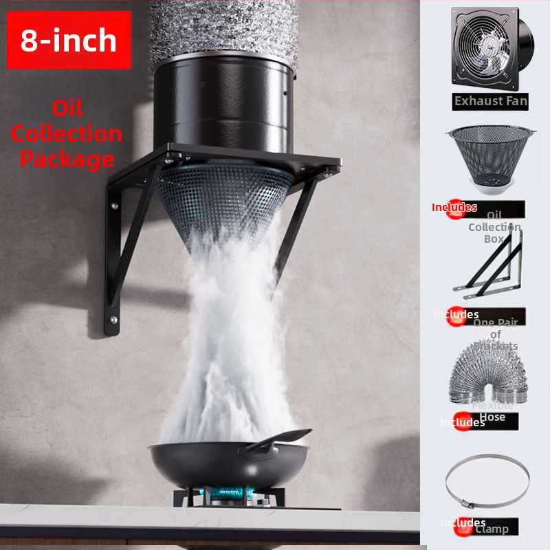 Virtuvės ištraukiamasis ventiliatorius (Modelis FD-150; montavimas: trikampio laikiklis; galia: 50–120 W; įtampa: 220 V; valdymas: mechaninis)