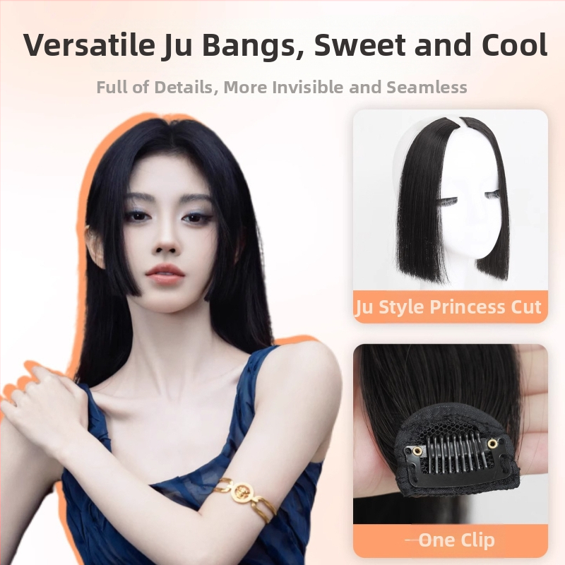 Parūka ar princeses griezumu sievietēm, dabīga pieres līnija un augšējā matu aizvietošanas daļa, vidējā daļa, augstas temperatūras šķiedras, ērti nēsājama