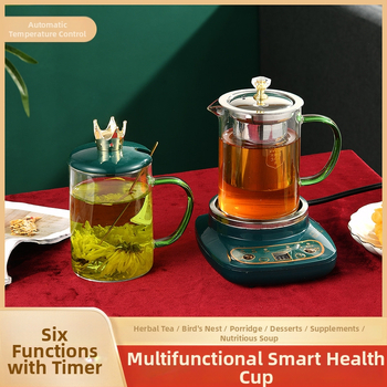 Vārām tējas kannu no borosilikāta stikla, DA-045, 1 L, 360 W, 220 V, pogu vadība, termostats KSD